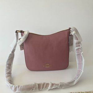 NWT Coach Ellie Crossbody Pebbled Leather Purse C1648 TRUE PINK